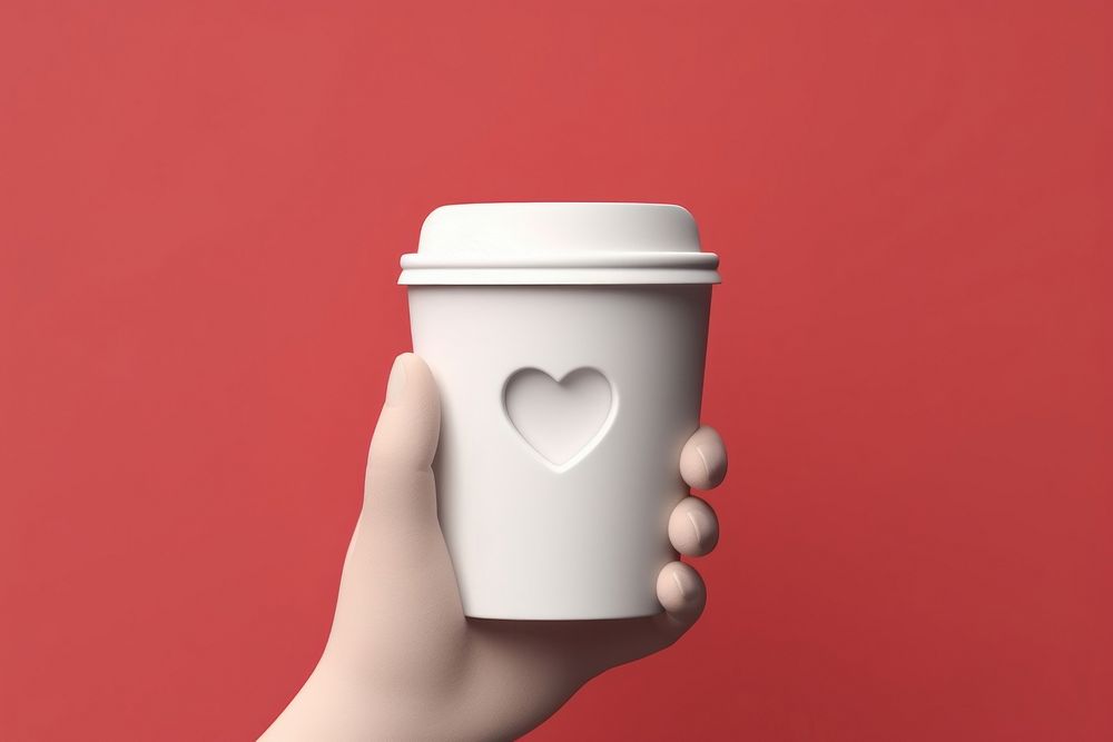 Hand holding a coffee cup mug refreshment cappuccino. AI generated Image by rawpixel.