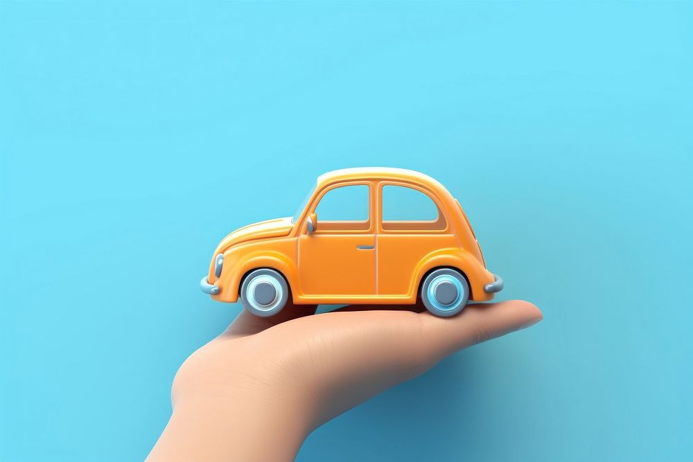 Hand holding a minimal car toy vehicle wheel transportation. AI generated Image by rawpixel.