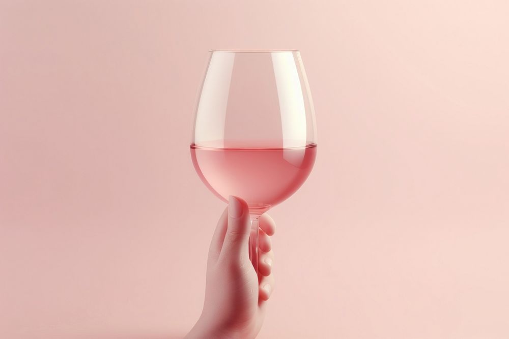Hand holding a wine glass drink refreshment drinkware. AI generated Image by rawpixel.