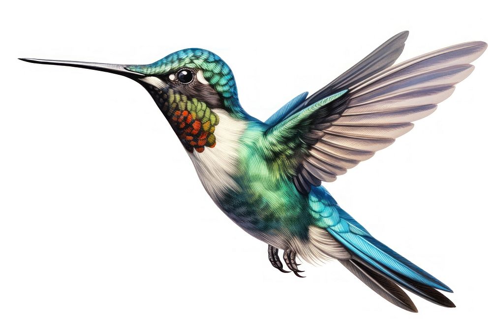 Humming bird hummingbird animal wing. AI generated Image by rawpixel.