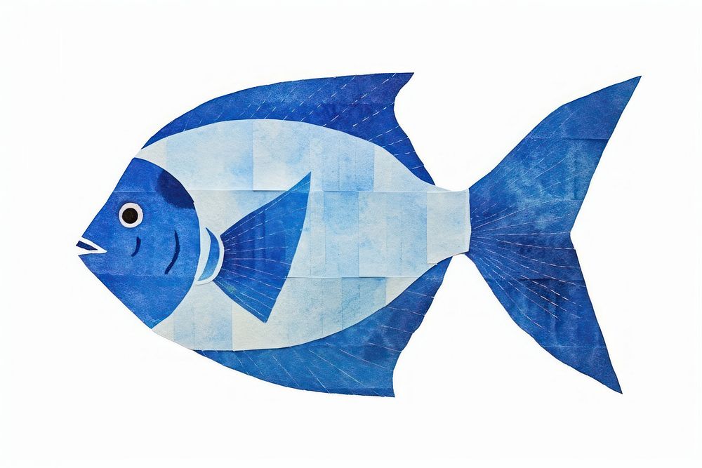 Blue tang animal fish surgeonfish. AI generated Image by rawpixel.