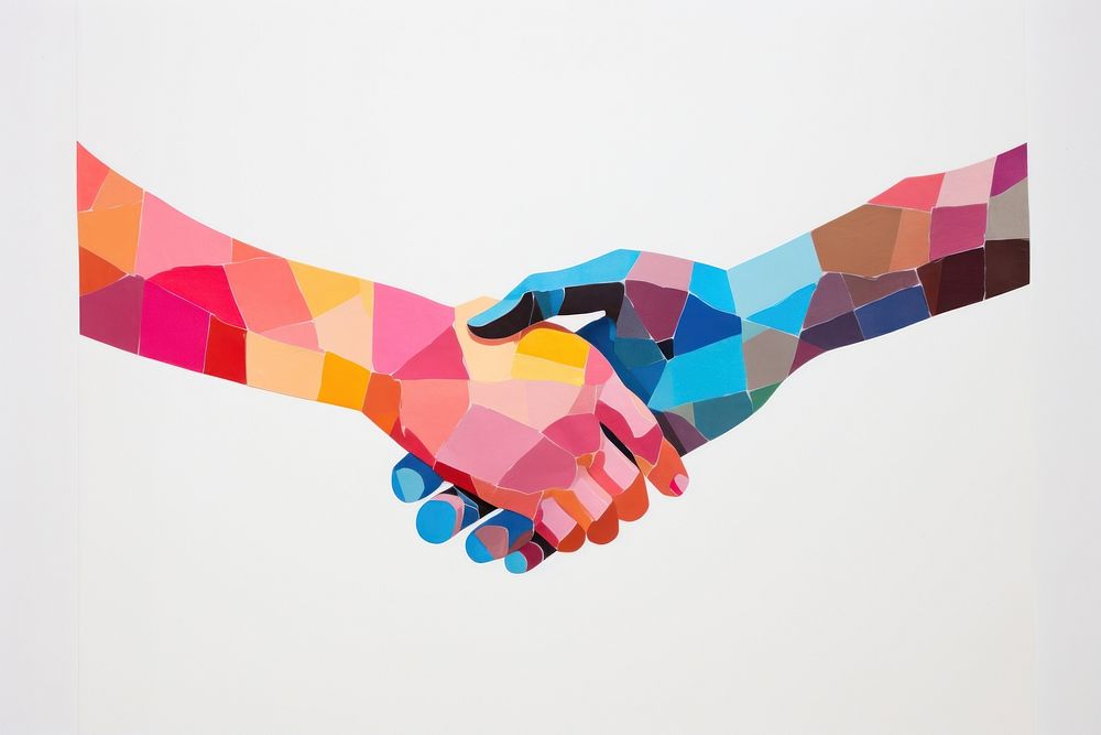 Handshake art togetherness creativity. AI generated Image by rawpixel.