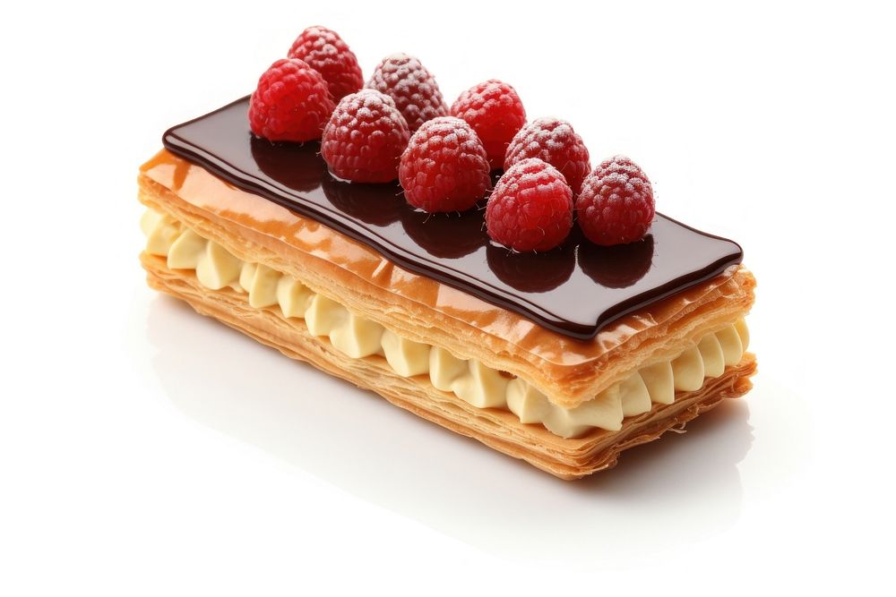 French dessert raspberry pastry cream. AI generated Image by rawpixel.