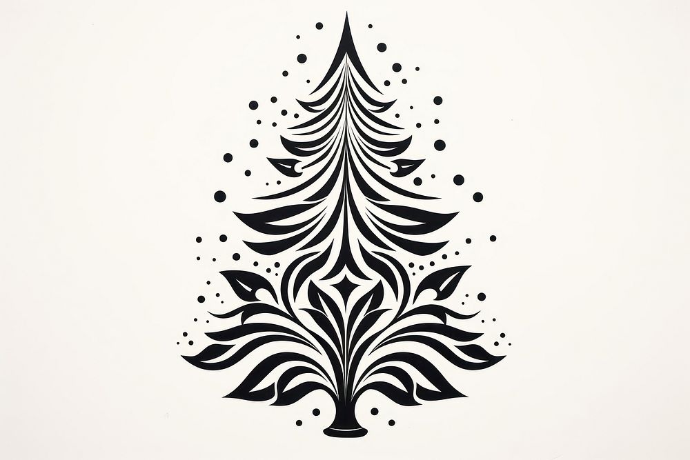 Christmas tree christmas pattern logo. AI generated Image by rawpixel.