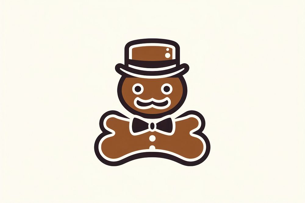 Gingerbread man gingerbread food logo. AI generated Image by rawpixel.