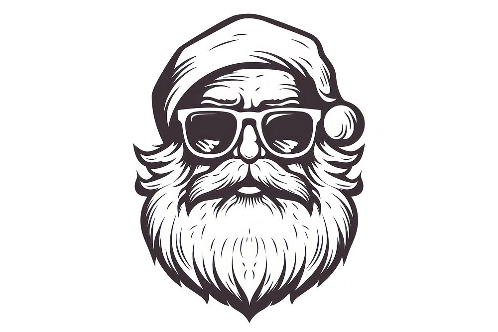 Santa claus drawing sketch logo. AI generated Image by rawpixel.
