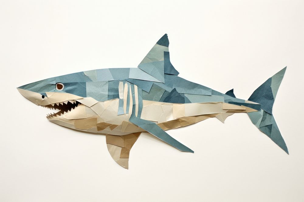 Shark animal paper fish. AI generated Image by rawpixel.