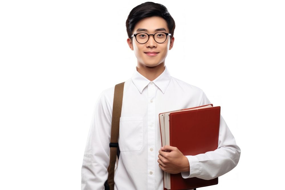 Asian university student holding a folder intelligence publication accessories. AI generated Image by rawpixel.