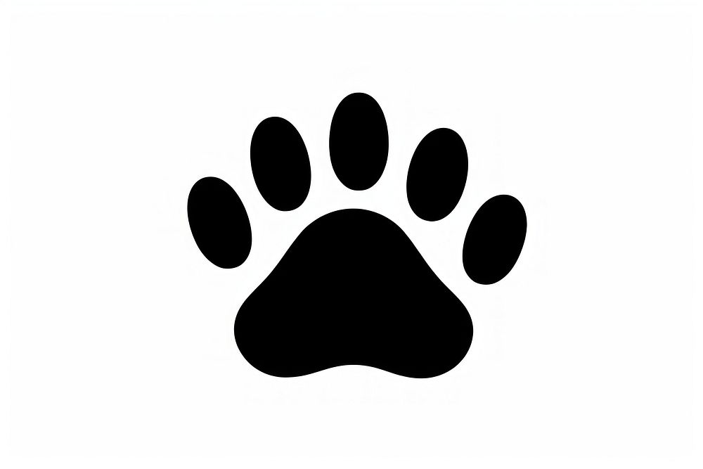 A cartoon cat paw black carnivora footprint. AI generated Image by rawpixel.
