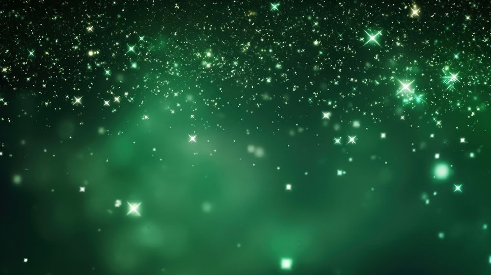 Glitter green backgrounds astronomy. AI generated Image by rawpixel.