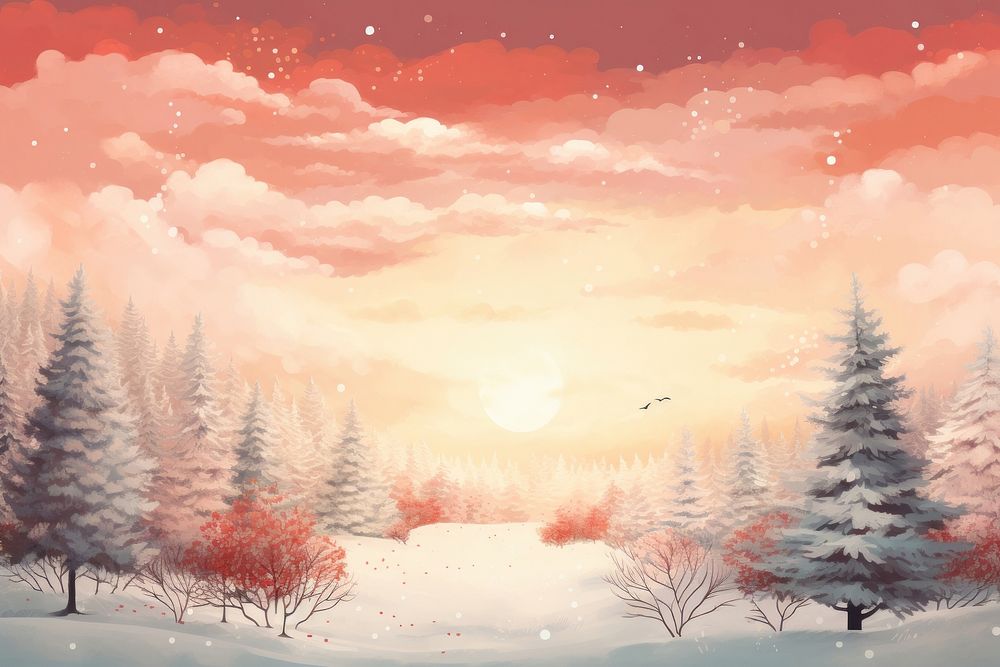 Backgrounds landscape christmas outdoors. AI generated Image by rawpixel.
