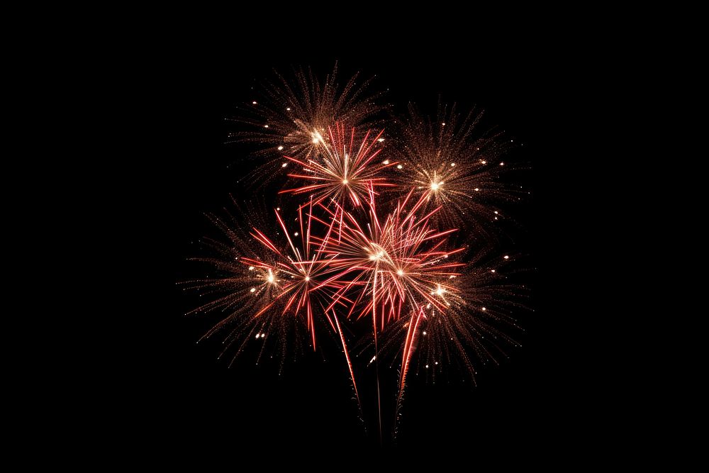 Fireworks effect outdoors night black background. AI generated Image by rawpixel.