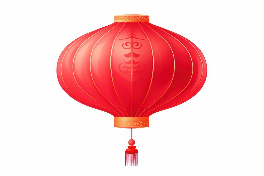 Chinese paper lantern balloon chinese new year white background. AI generated Image by rawpixel.