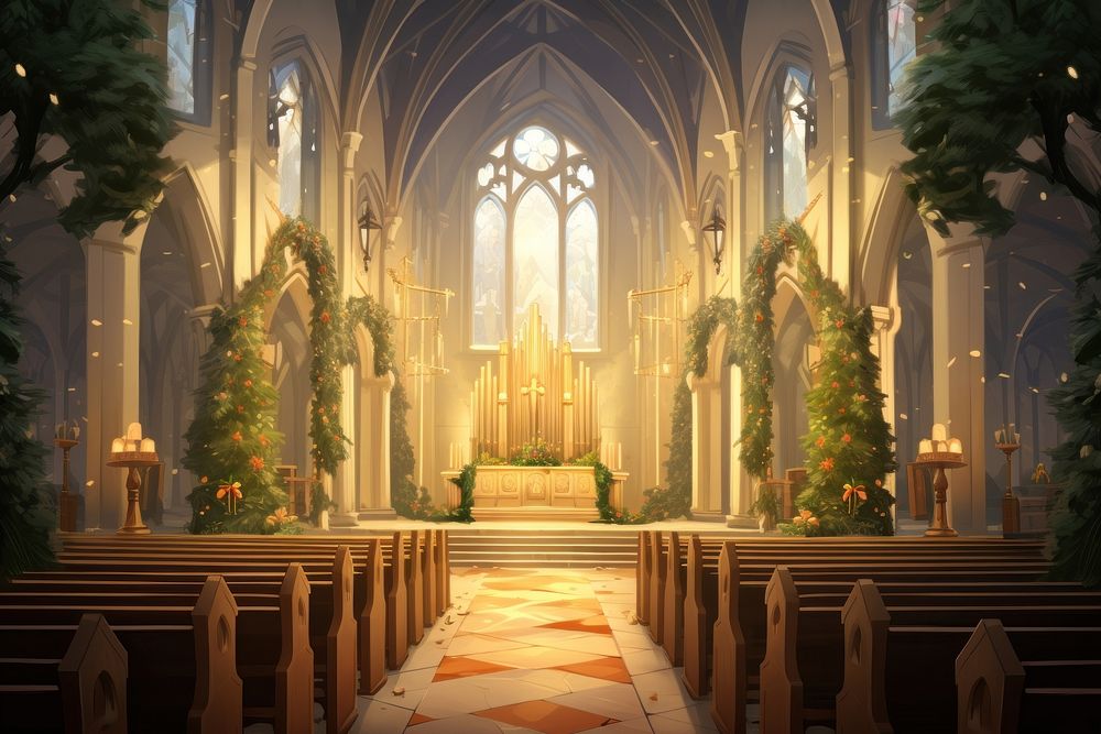 Christmas church architecture building worship. AI generated Image by rawpixel.