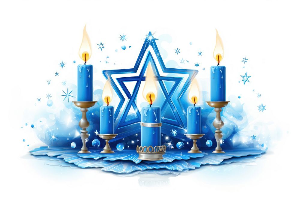 Hanukkah background candle illuminated celebration. AI generated Image by rawpixel.