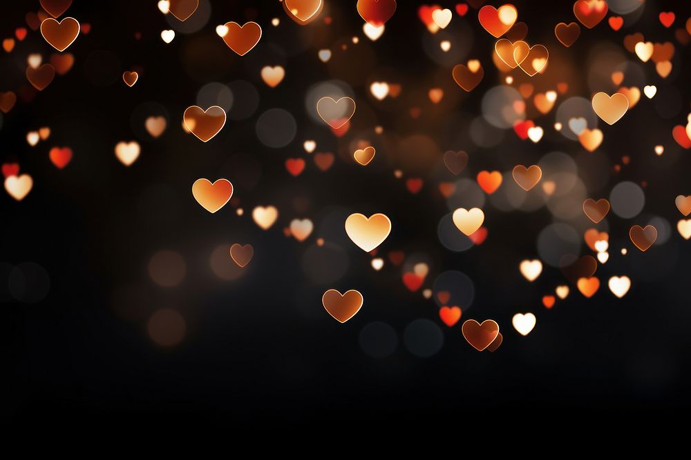 Bokeh hearts effect backgrounds outdoors nature. AI generated Image by rawpixel.