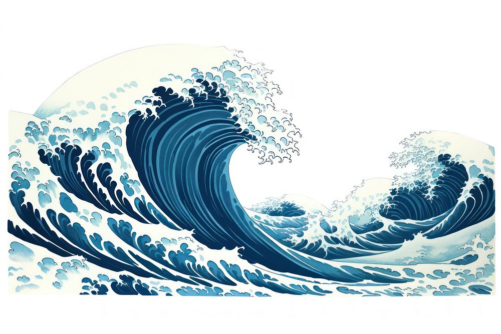 Ocean wave surfing pattern nature. AI generated Image by rawpixel.