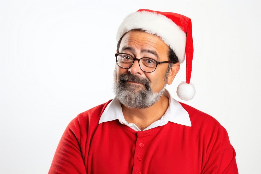 Mexican man wearing santa outfit christmas portrait adult. AI generated Image by rawpixel.