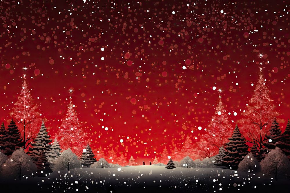 Red greeting card christmas outdoors nature. AI generated Image by rawpixel.
