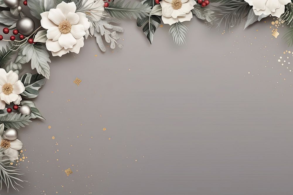 Floral greeting card christmas celebration backgrounds. AI generated Image by rawpixel.