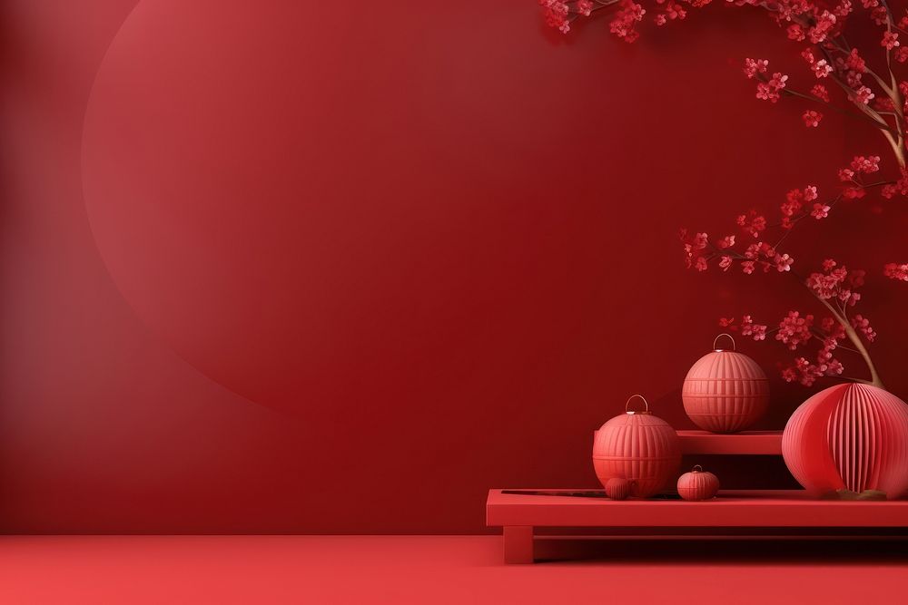 Christmas red chinese new year red background. AI generated Image by rawpixel.