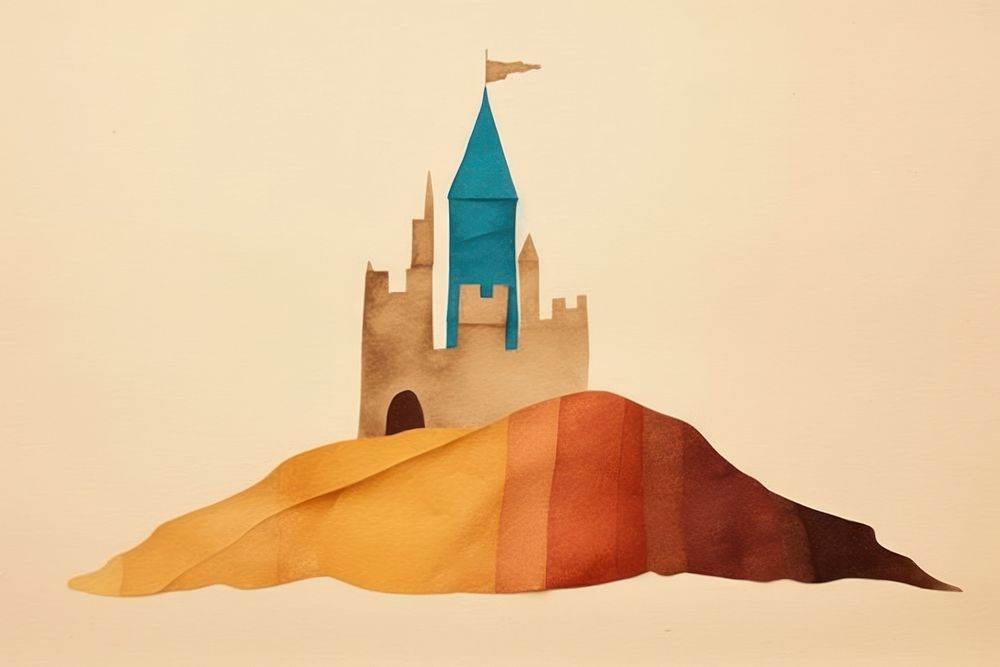 Sand castle art architecture building. AI generated Image by rawpixel.