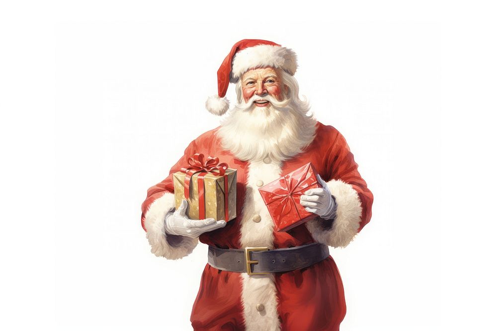 Santa claus holding present christmas adult celebration. AI generated Image by rawpixel.