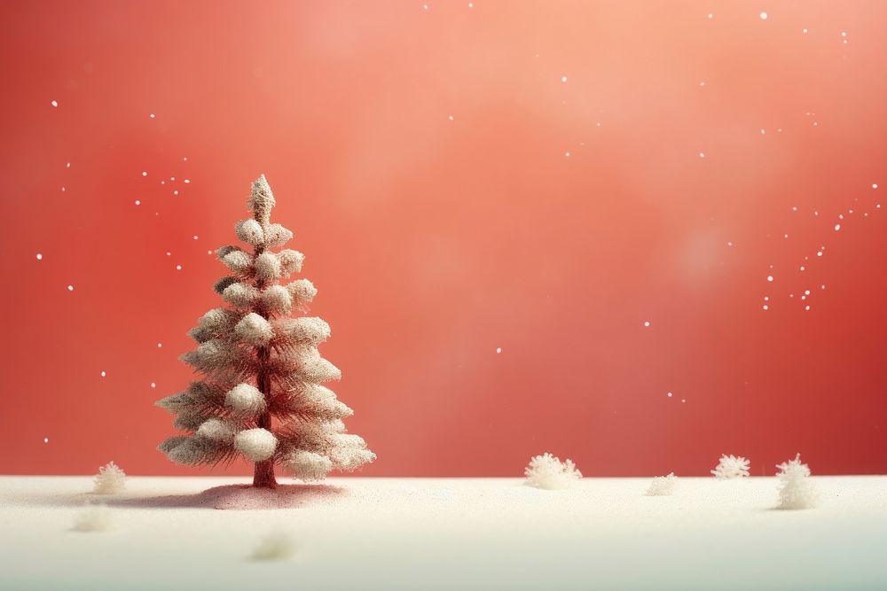 Christmas tree snow nature. AI generated Image by rawpixel.