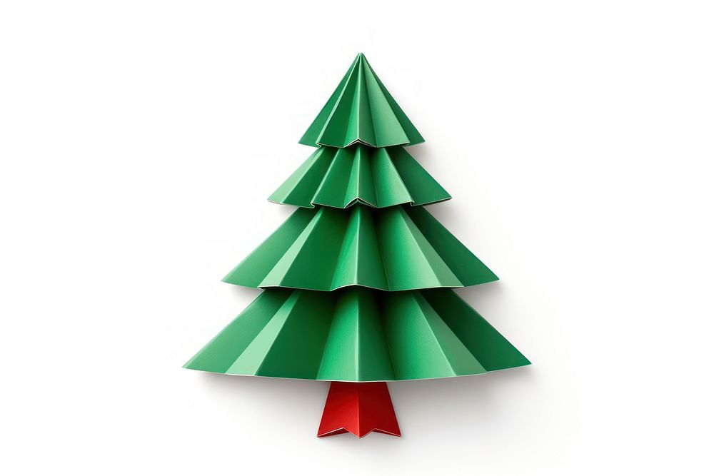 Minimal Christmas tree paper christmas origami. AI generated Image by rawpixel.