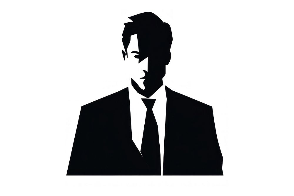 Businessman silhouette adult white background. AI generated Image by rawpixel.
