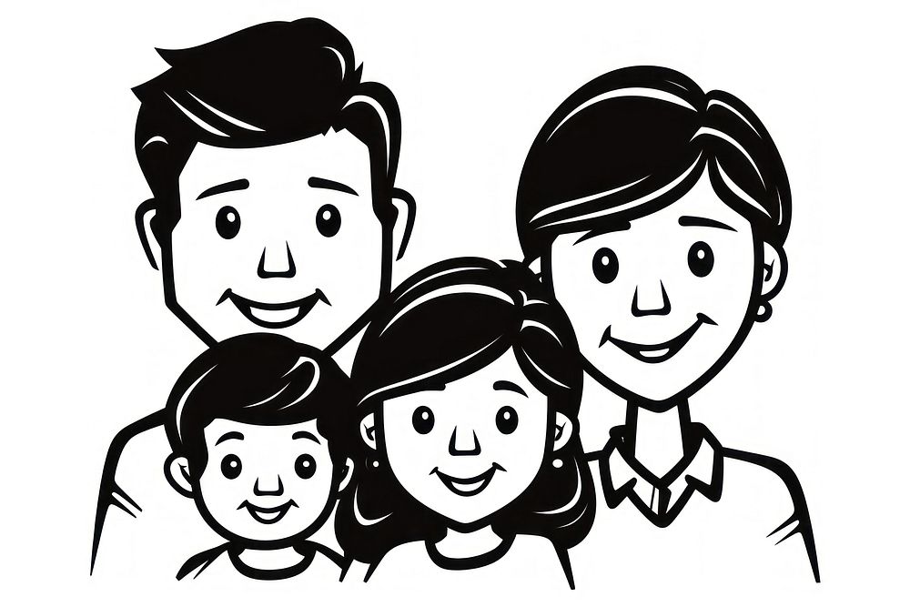 Family portrait drawing sketch baby. AI generated Image by rawpixel.