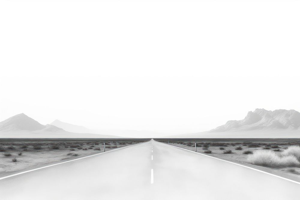 Straight road highway travel nature. AI generated Image by rawpixel.