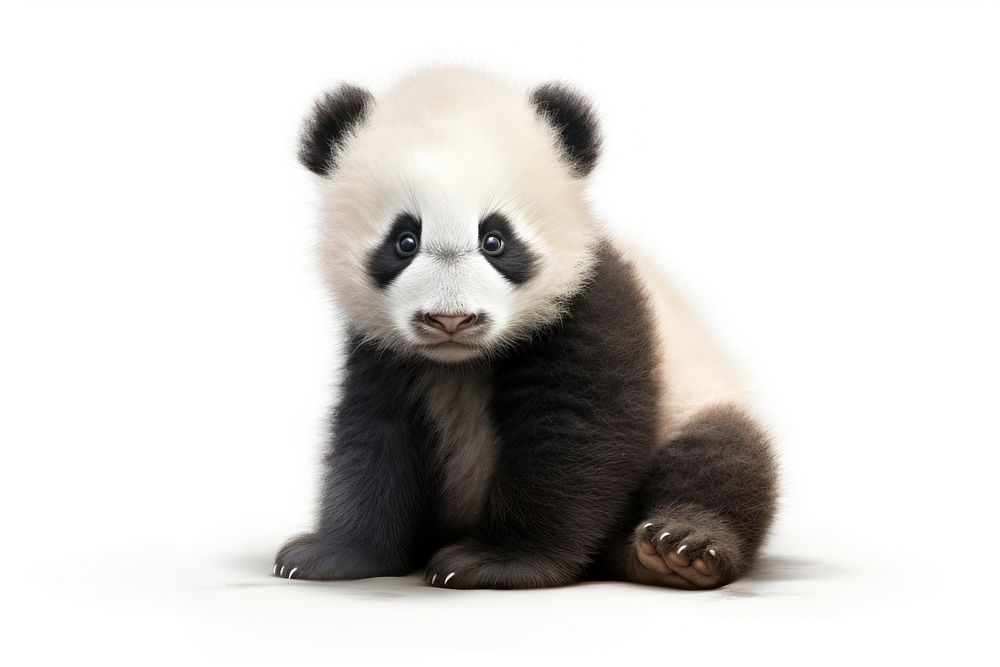 Panda cub wildlife animal mammal. AI generated Image by rawpixel.