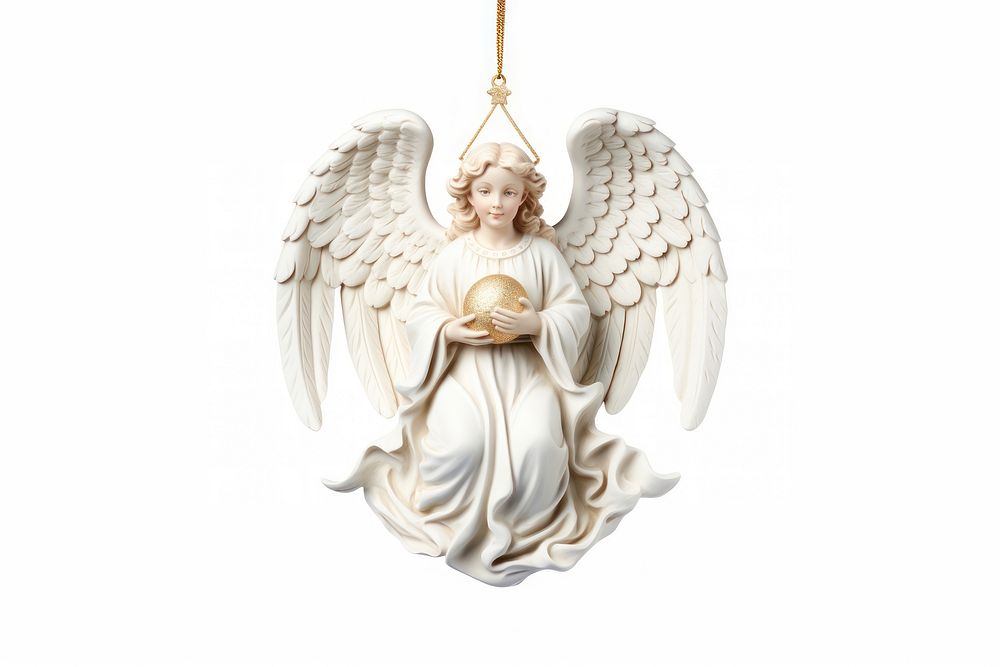 Christmas angel white white background representation. AI generated Image by rawpixel.