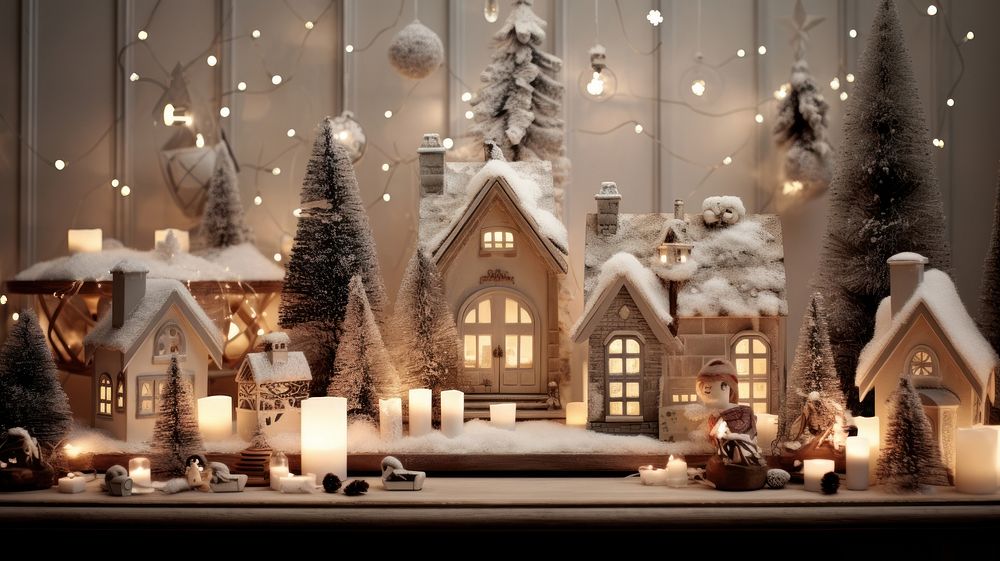 Christmas house decoration candle spirituality architecture. AI generated Image by rawpixel.