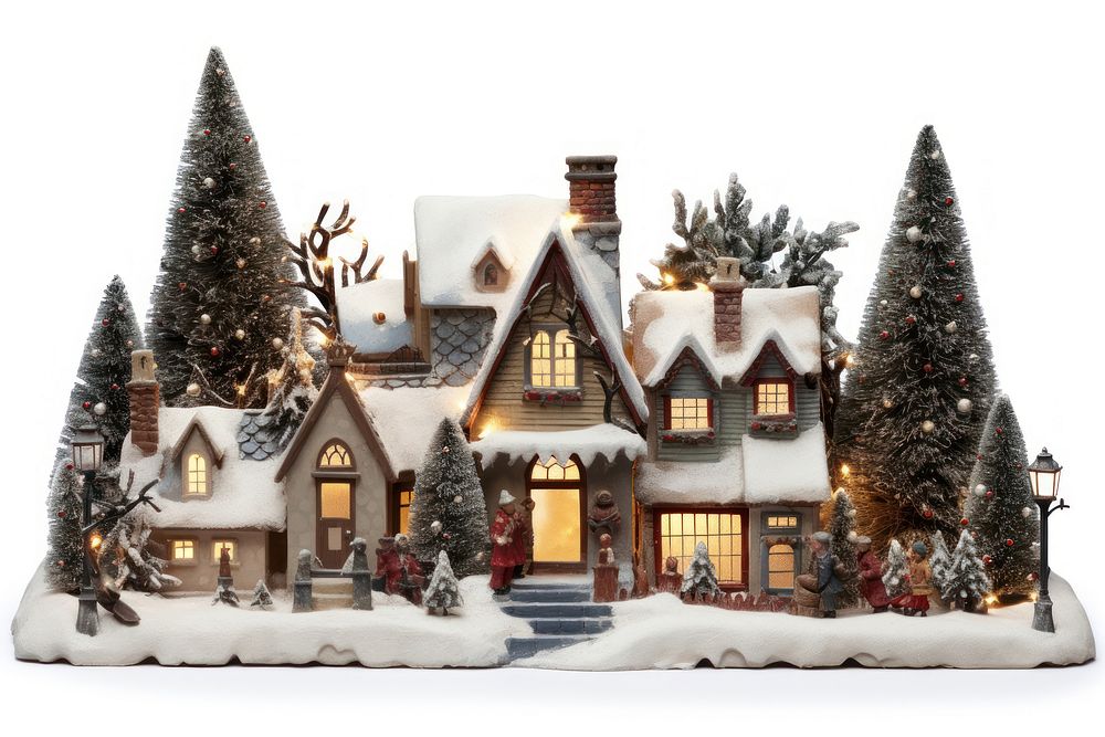 Christmas light display plant tree Free Photo rawpixel