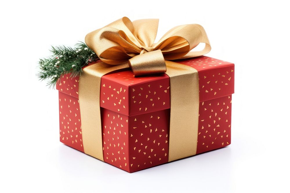 Christmas present gift box white background. AI generated Image by rawpixel.
