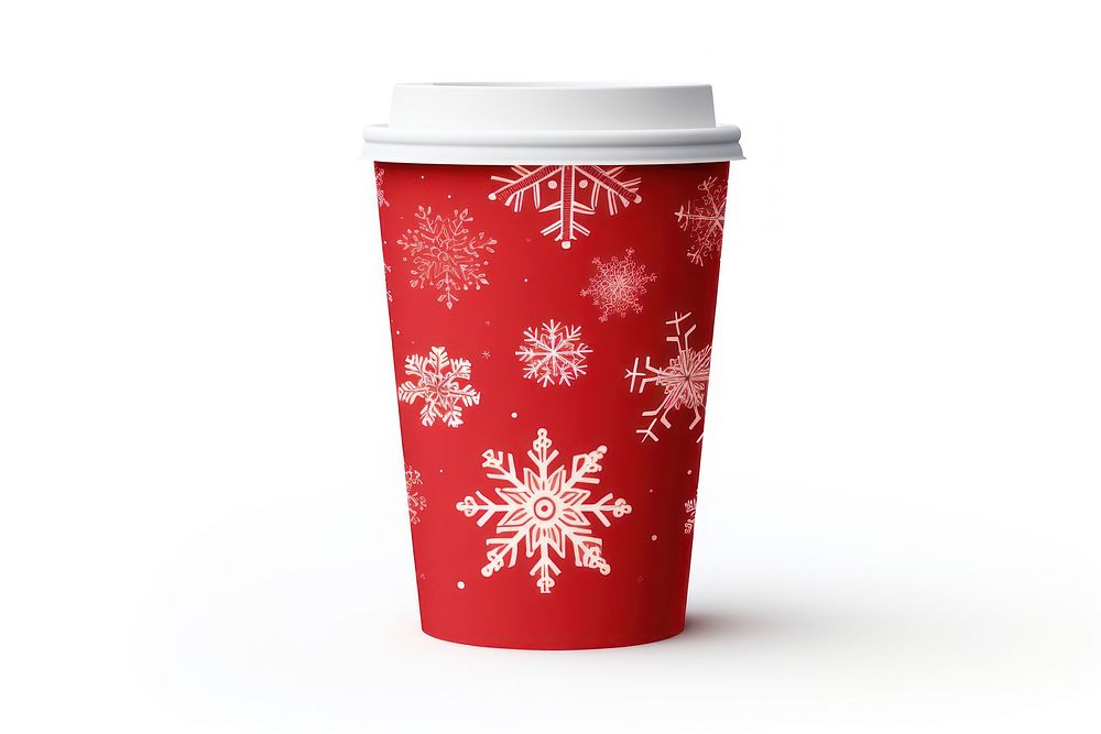 Chrsitmas coffee cup mug white background refreshment. AI generated Image by rawpixel.