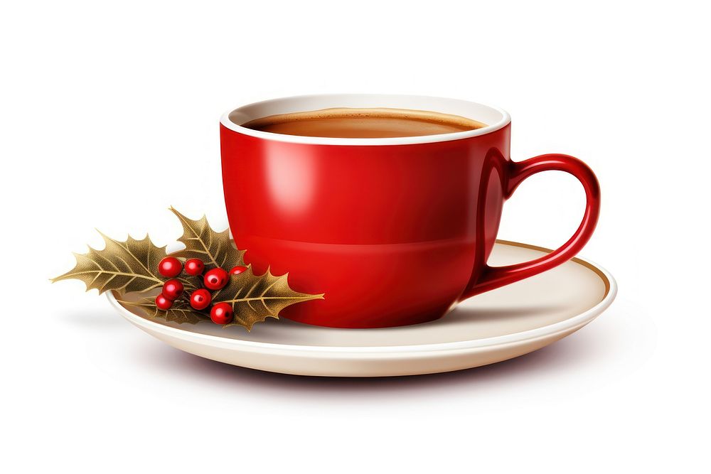 Chrsitmas coffee cup saucer drink mug. AI generated Image by rawpixel.