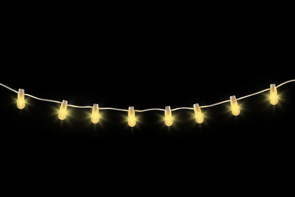 Christmas light line lighting christmas lights black background. AI generated Image by rawpixel.