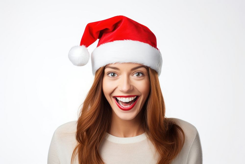 Christmas laughing portrait smile. AI generated Image by rawpixel.