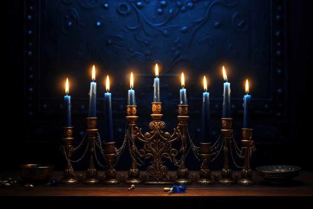 Hanukkah candles spirituality illuminated celebration. 