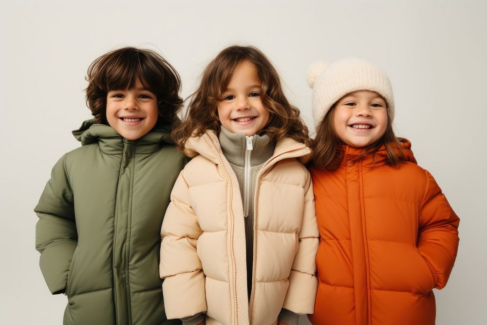 Happy kids wearing winter jacket | Free Photo - rawpixel