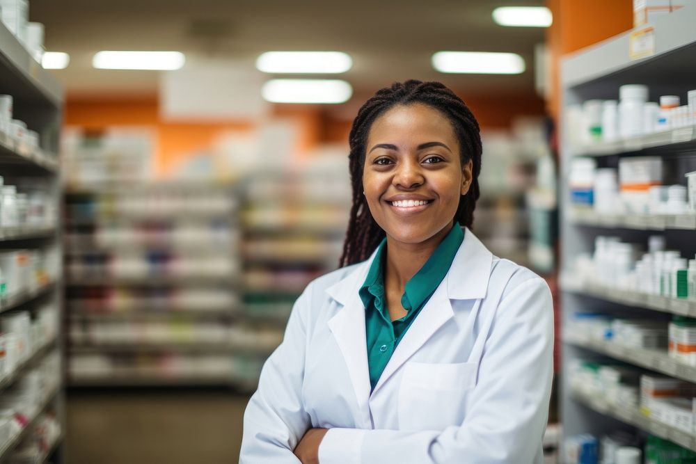 Pharmacy medicine female adult. AI generated Image by rawpixel.