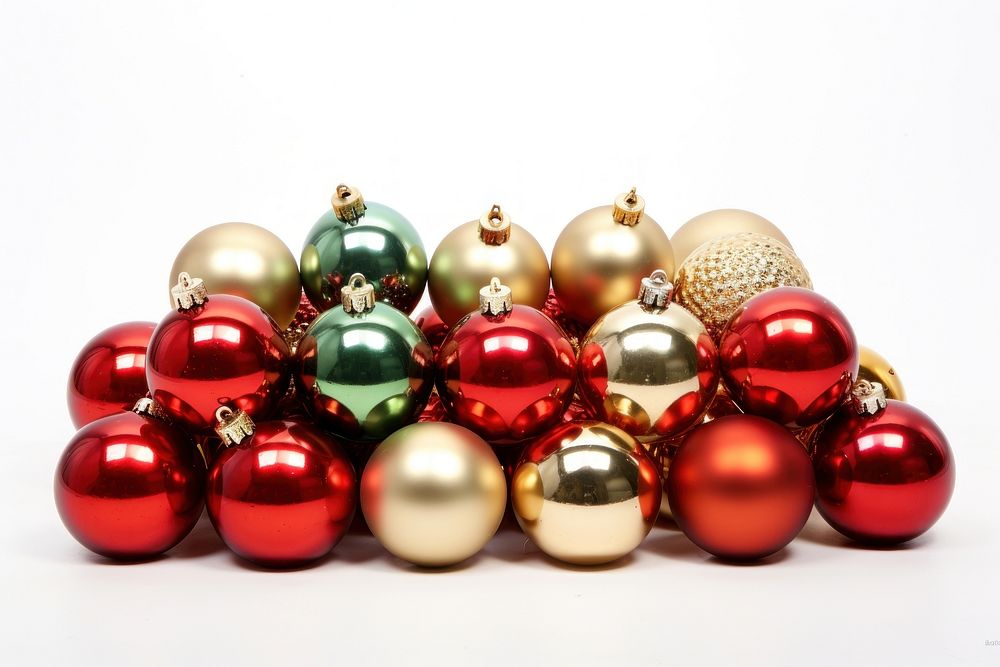 Christmas balls jewelry pearl white background. AI generated Image by rawpixel.