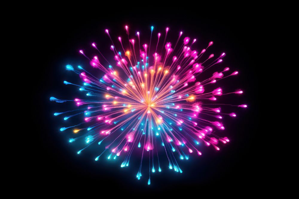 Firework effect fireworks light night. AI generated Image by rawpixel.