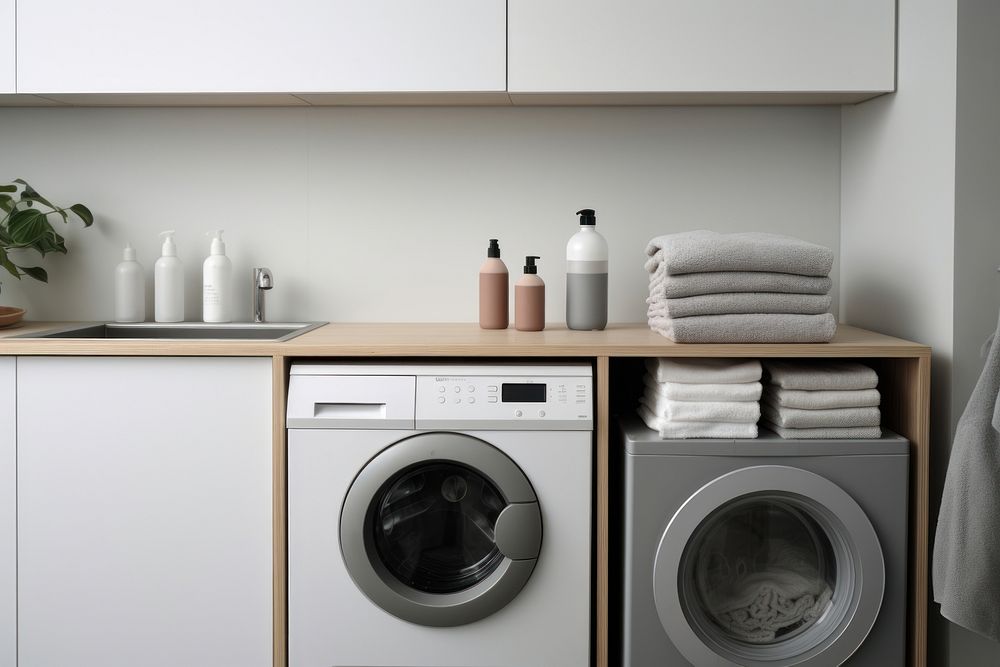 Washing machine appliance laundry dryer. AI generated Image by rawpixel.