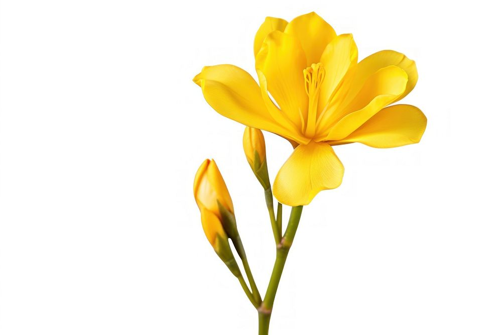 Yellow freesia flower blossom petal. AI generated Image by rawpixel.
