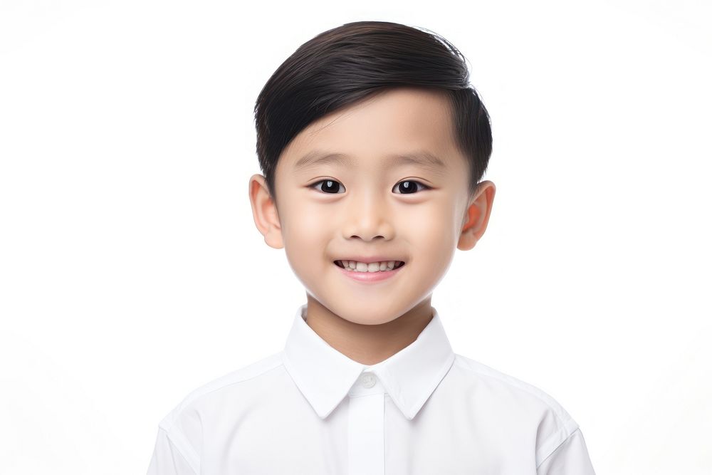 Asian boy smiling portrait smile photo. AI generated Image by rawpixel.