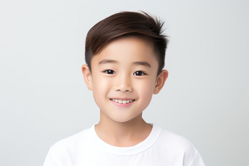 Asian boy smiling portrait smile photo. AI generated Image by rawpixel.